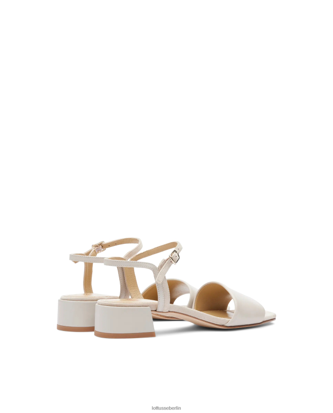 Lottusse Frauen Carla-Sandalen aus glattem Kalbsleder 22LP0228 Beige Schuhwerk