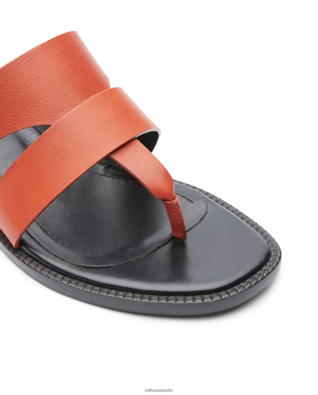 Lottusse Frauen Ethnische Sandalen aus Vaqueta-Kalbsleder 22LP0248 Rot Schuhwerk