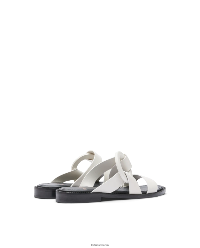 Lottusse Frauen Etnic-Sandalen aus glattem Kalbsleder 22LP0247 cremefarben Schuhwerk