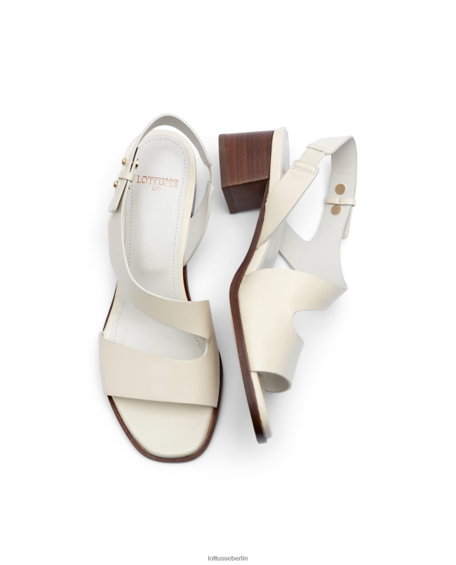 Lottusse Frauen NYLO -Kornkalfsandalen Nylo 22LP0257 cremefarben Schuhwerk