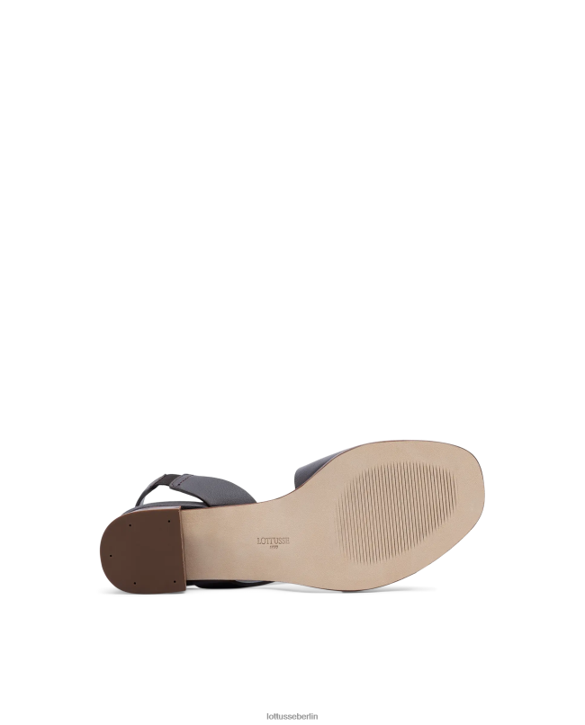 Lottusse Frauen Nylon-Sandalen aus glattem Kalbsleder 22LP0258 kastanienbraun Schuhwerk