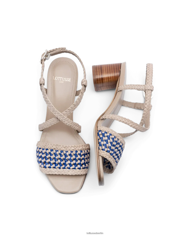 Lottusse Frauen Sommersandalen aus Lamm-Mesh-Leder 22LP0314 Mehrfarben Schuhwerk