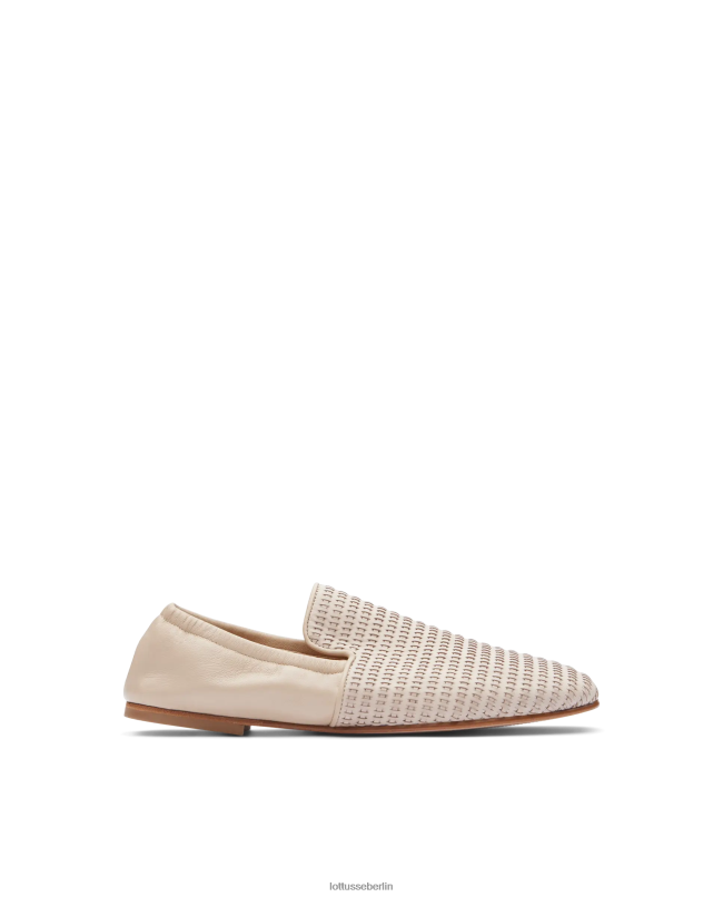 Lottusse Frauen Espadrilles aus Goya-Kalbsnetzleder 22LP0276 cremefarben Schuhwerk