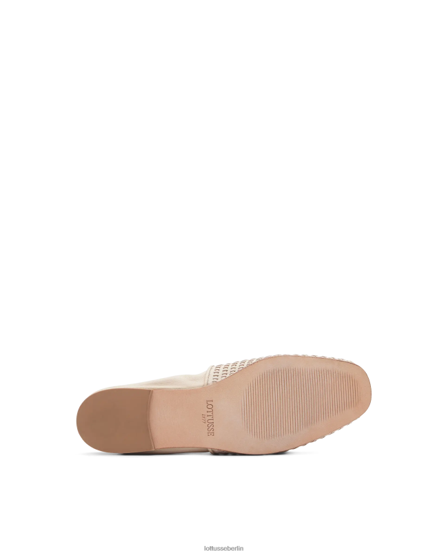 Lottusse Frauen Espadrilles aus Goya-Kalbsnetzleder 22LP0276 cremefarben Schuhwerk