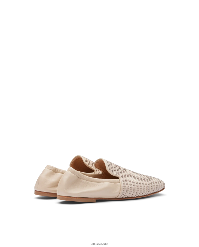 Lottusse Frauen Espadrilles aus Goya-Kalbsnetzleder 22LP0276 cremefarben Schuhwerk