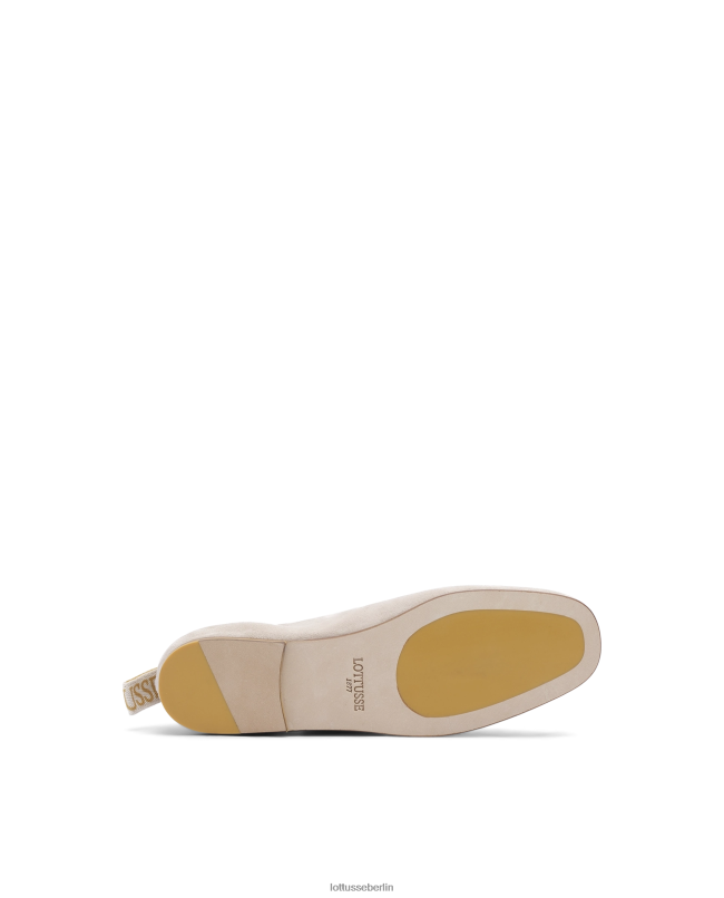 Lottusse Frauen Hausschuhe aus Wildleder in Zitrusfrüchten 22LP0207 Beige Schuhwerk
