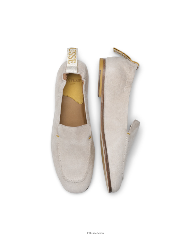 Lottusse Frauen Hausschuhe aus Wildleder in Zitrusfrüchten 22LP0207 Beige Schuhwerk