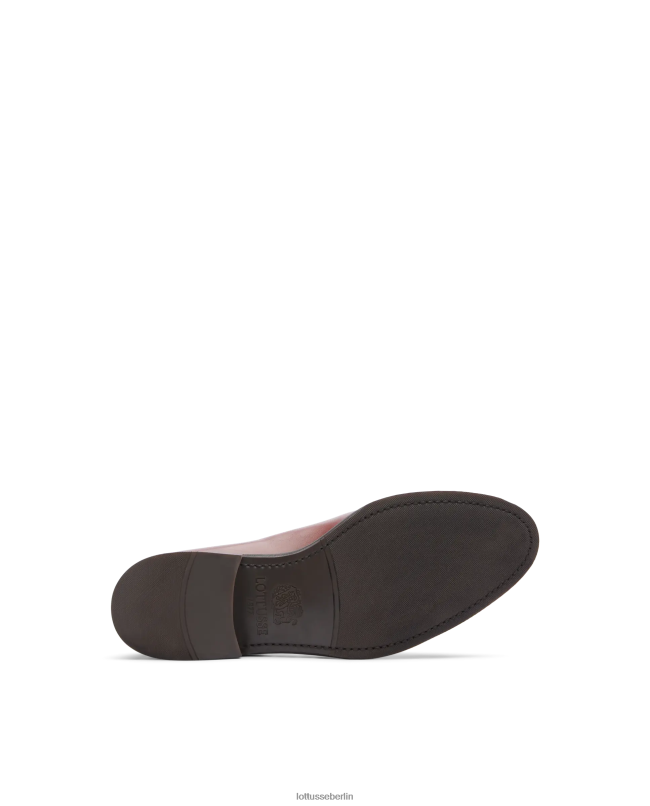 Lottusse Frauen Cambridge Crust Loafer aus Anilin-Kalbsleder mit Prägung 22LP0205 kastanienbraun Schuhwerk