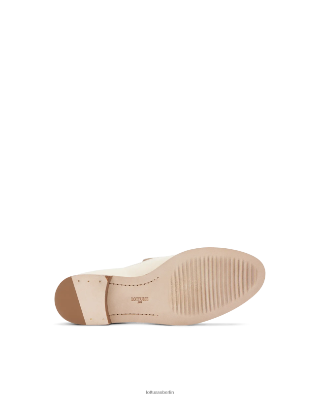 Lottusse Frauen Claire-Slipper aus glattem Kalbsleder 22LP0243 cremefarben Schuhwerk