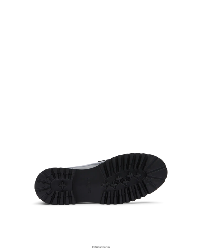 Lottusse Frauen Covent-Loafer aus poliertem Binder-Kalbsleder 22LP0403 Schwarz Schuhwerk