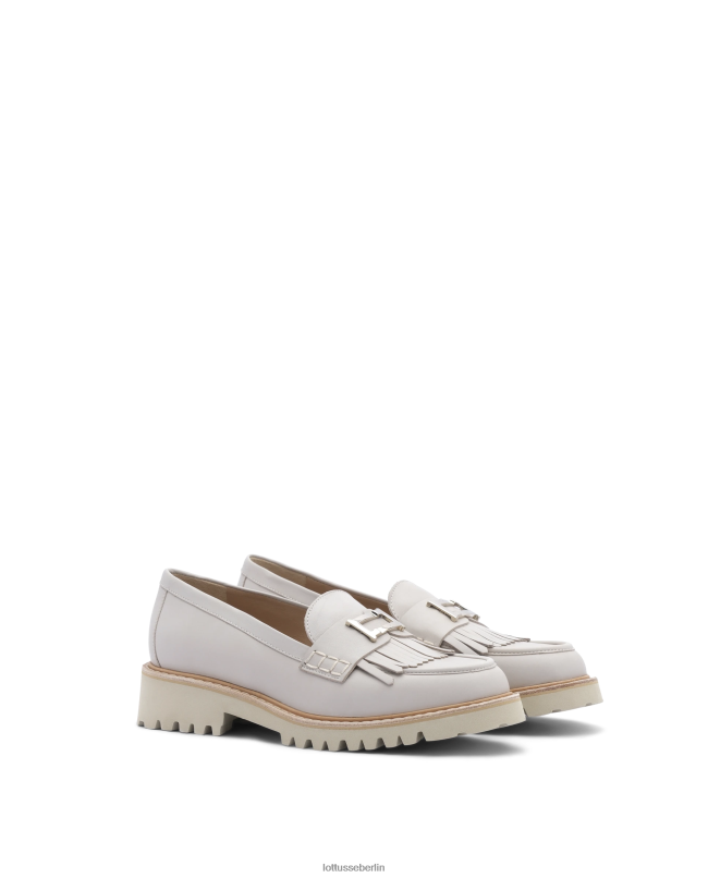 Lottusse Frauen Covent-Slipper aus glattem Kalbsleder 22LP0245 Taupe Schuhwerk