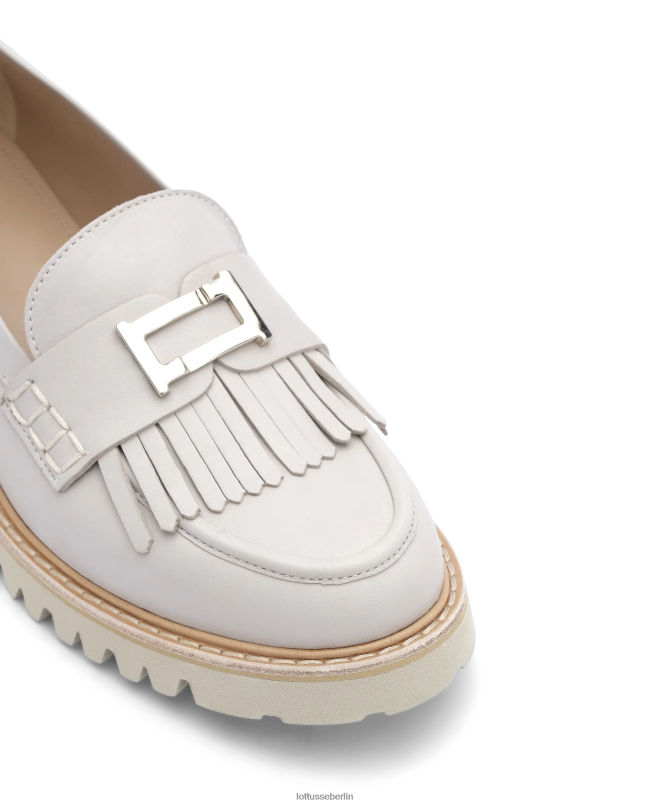 Lottusse Frauen Covent-Slipper aus glattem Kalbsleder 22LP0245 Taupe Schuhwerk