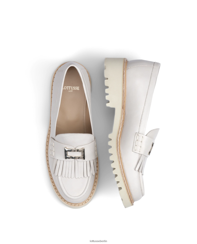 Lottusse Frauen Covent-Slipper aus glattem Kalbsleder 22LP0245 Taupe Schuhwerk