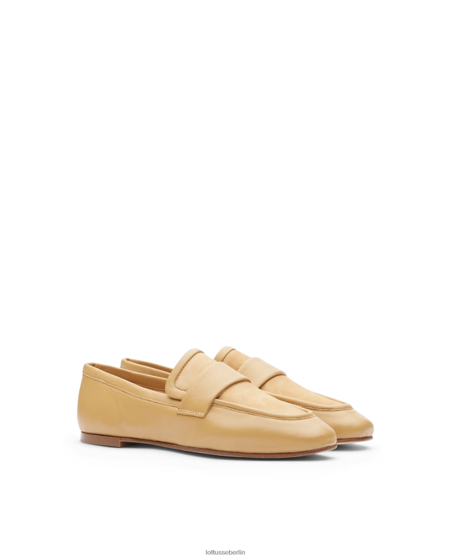 Lottusse Frauen Goya-gelbe, weiche Lamm-Slipper 22LP0281 gelb Schuhwerk
