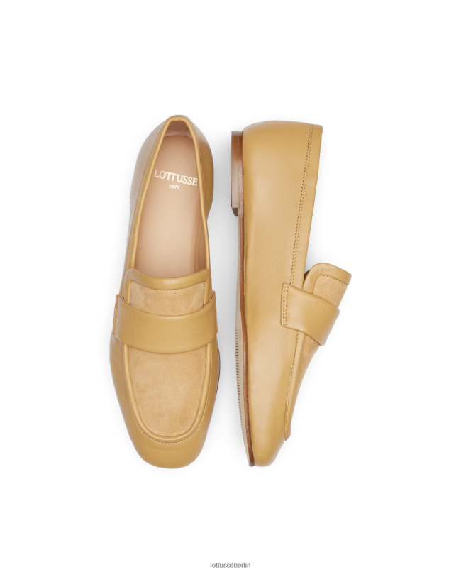 Lottusse Frauen Goya-gelbe, weiche Lamm-Slipper 22LP0281 gelb Schuhwerk