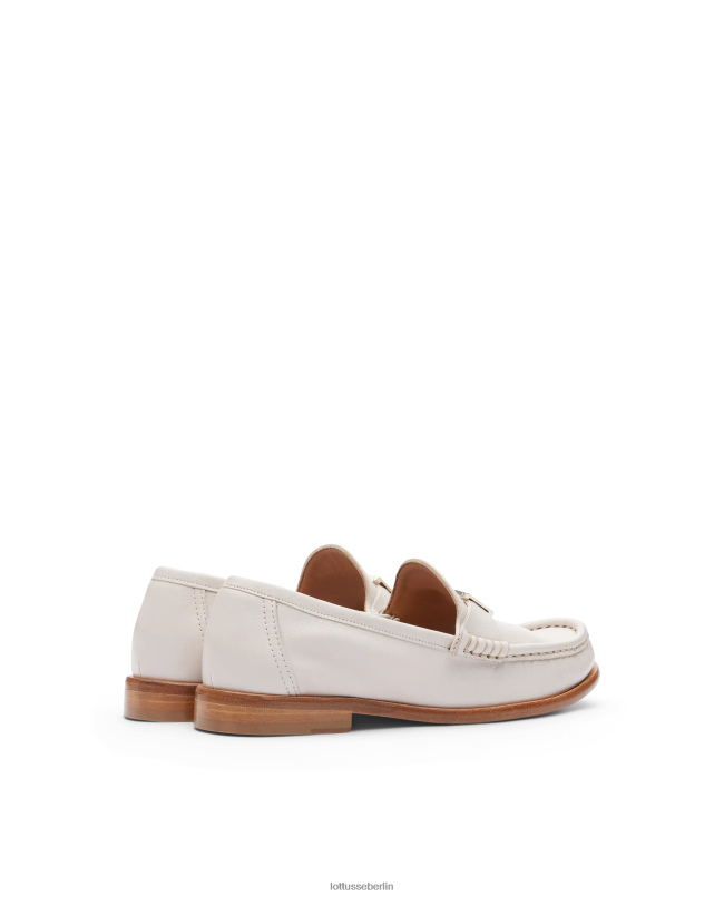 Lottusse Frauen Lara-Grain-Loafer aus weichem Kalbsleder 22LP0235 cremefarben Schuhwerk