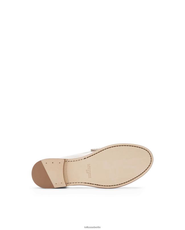 Lottusse Frauen Lara-Grain-Loafer aus weichem Kalbsleder 22LP0235 cremefarben Schuhwerk