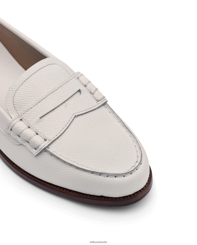 Lottusse Frauen Liberty Safian Stamp Kalbsmokassins 22LP0237 cremefarben Schuhwerk