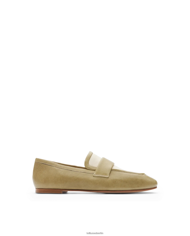 Lottusse Frauen Loafer aus Goya-Lamm 22LP0280 Grün Schuhwerk