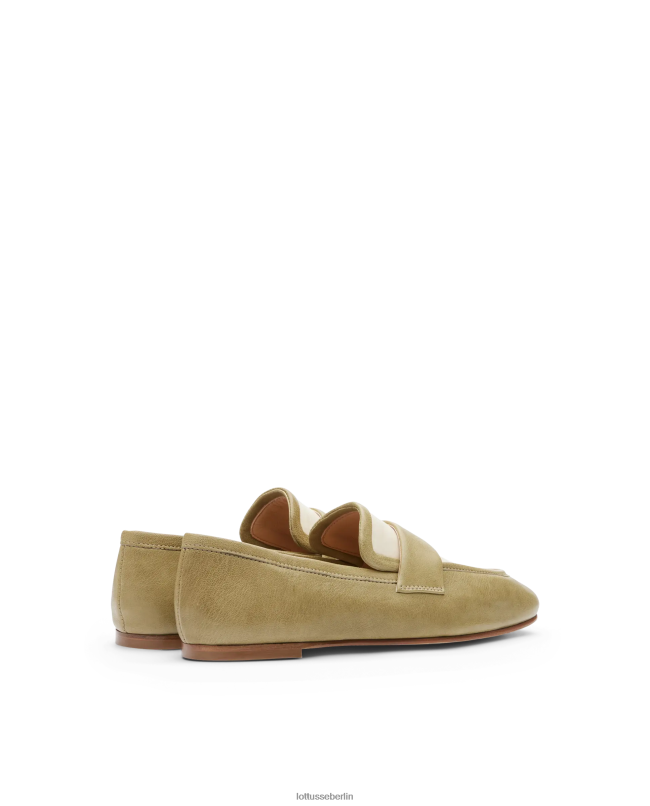 Lottusse Frauen Loafer aus Goya-Lamm 22LP0280 Grün Schuhwerk