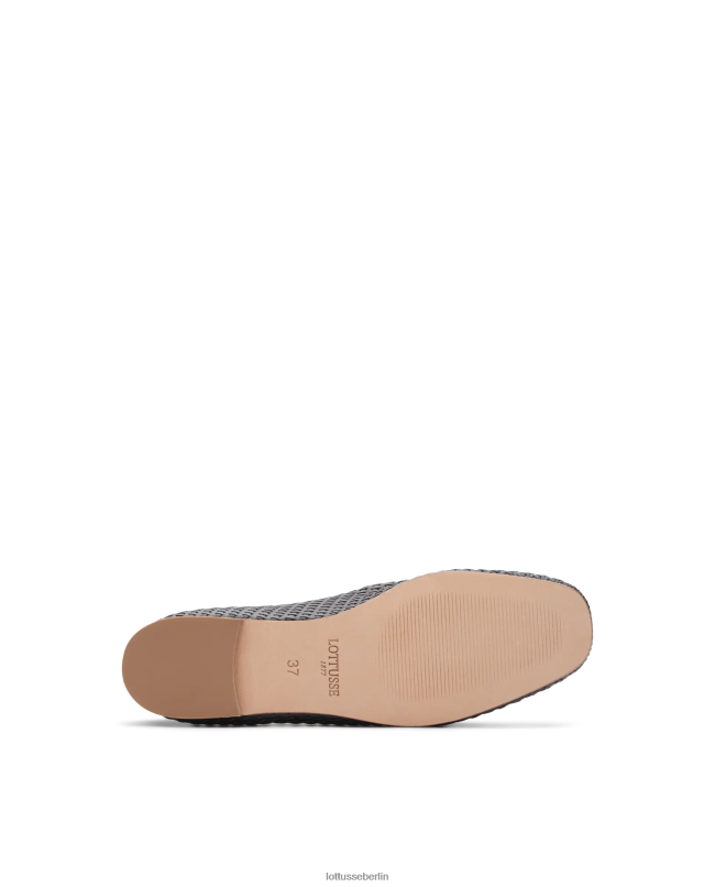 Lottusse Frauen Loafer aus gewebtem Goya-Kalbsleder 22LP0275 Schwarz Schuhwerk