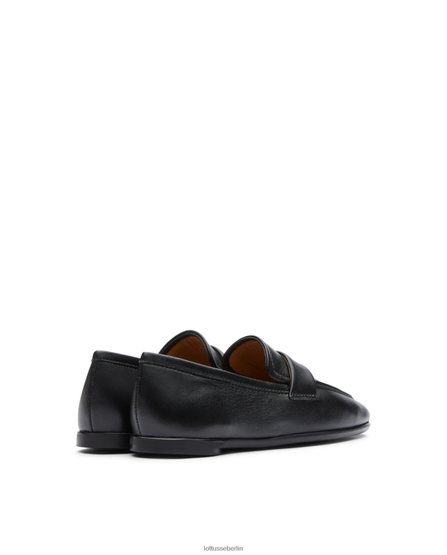 Lottusse Frauen Weiche Loafer aus Goya-Lamm 22LP0409 Schwarz Schuhwerk