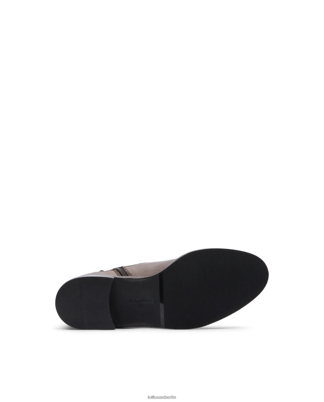 Lottusse Frauen Claire-Stiefeletten aus glattem Kalbsleder 22LP0401 Mokka Schuhwerk