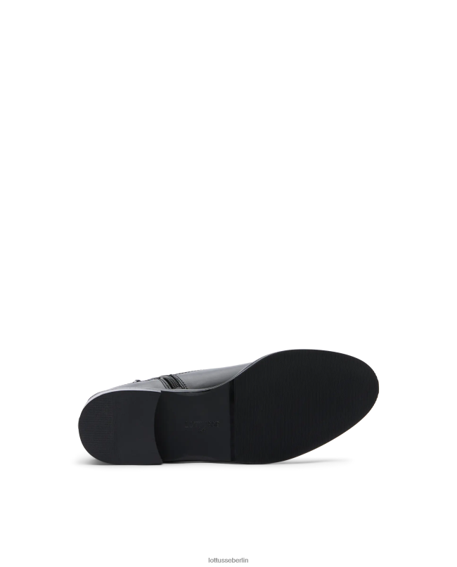Lottusse Frauen Claire-Stiefeletten aus glattem Kalbsleder 22LP0402 Schwarz Schuhwerk
