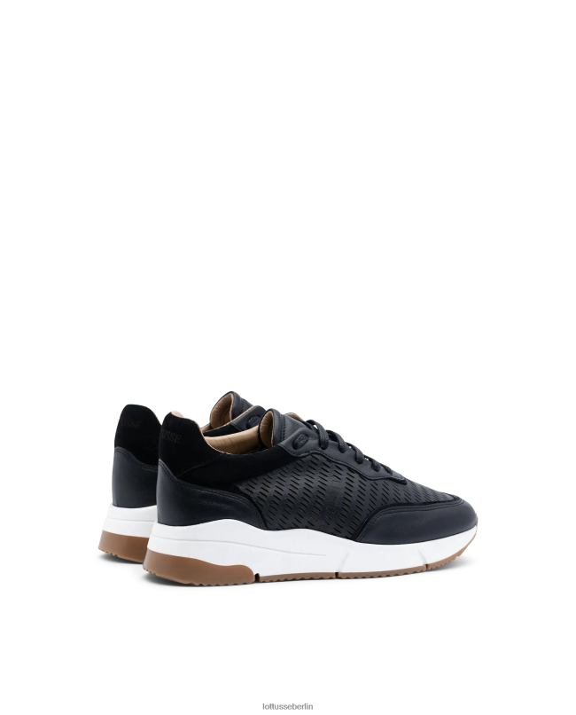 Lottusse Frauen Diana-Sneaker aus weichem Kalbsleder 22LP0208 Schwarz Schuhwerk