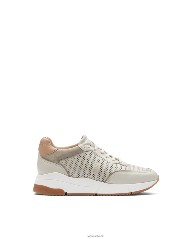 Lottusse Frauen Diana-Sneaker aus weichem Kalbsleder 22LP0304 cremefarben Schuhwerk