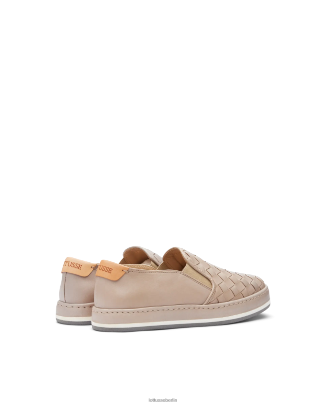 Lottusse Frauen Libby Lamm-Mesh-Leder-Sneaker 22LP0308 cremefarben Schuhwerk