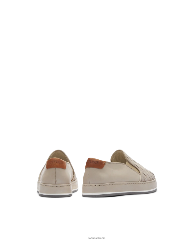 Lottusse Frauen Libby Lamm-Mesh-Leder-Sneaker 22LP0308 cremefarben Schuhwerk