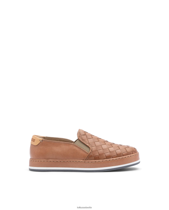 Lottusse Frauen Libby Lamm-Mesh-Leder-Sneaker 22LP0309 natürlich Schuhwerk