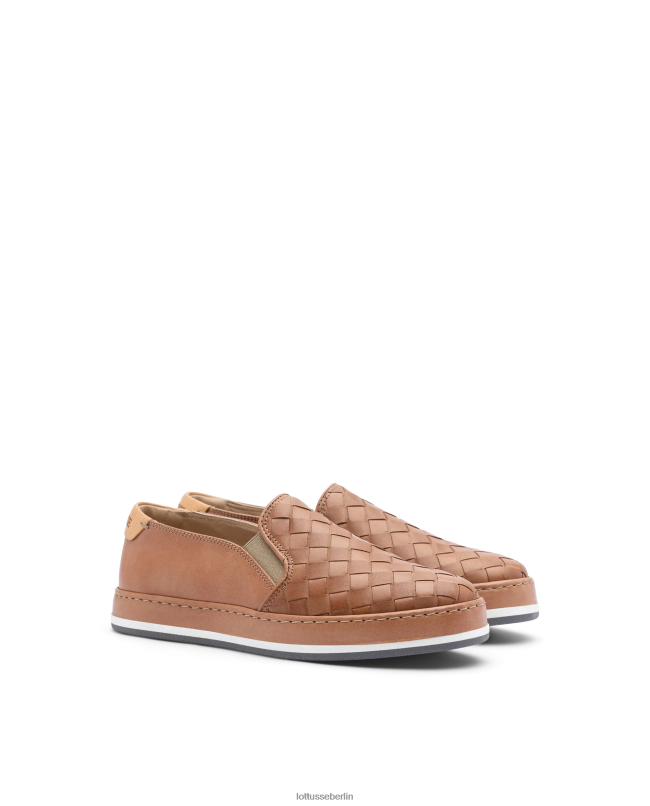 Lottusse Frauen Libby Lamm-Mesh-Leder-Sneaker 22LP0309 natürlich Schuhwerk