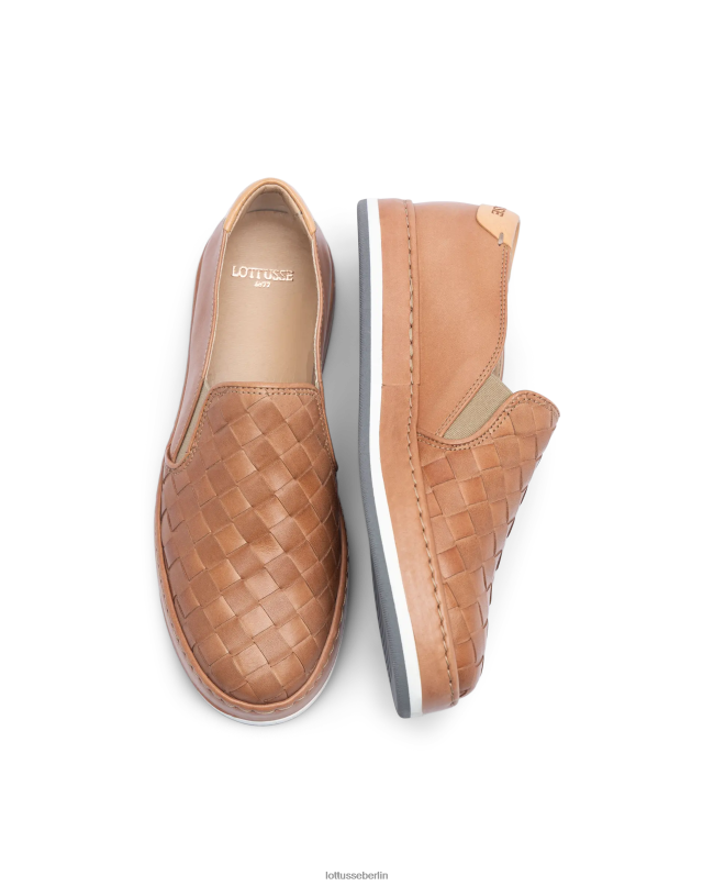 Lottusse Frauen Libby Lamm-Mesh-Leder-Sneaker 22LP0309 natürlich Schuhwerk