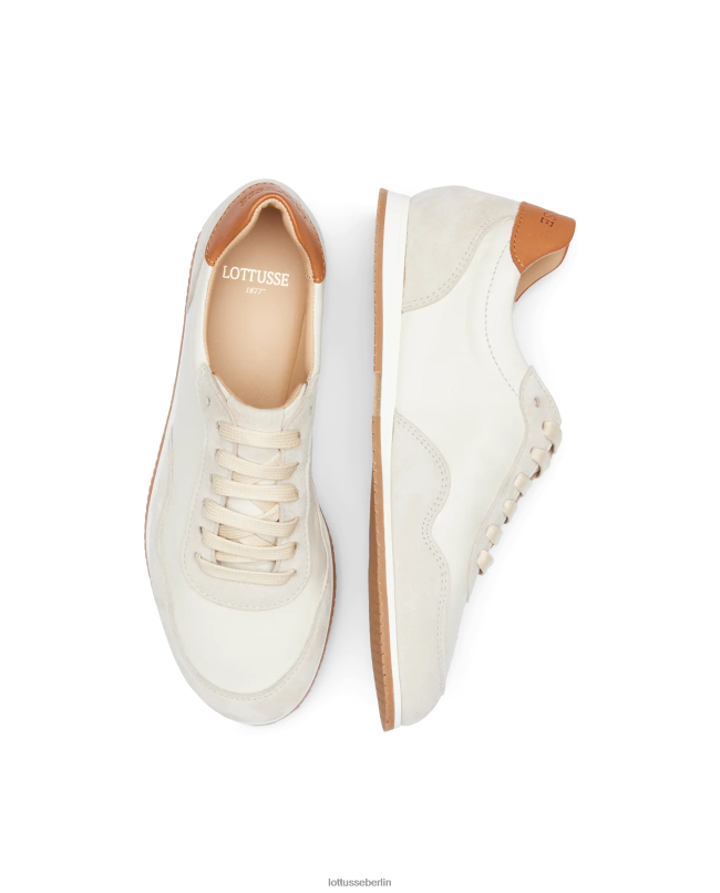 Lottusse Frauen Mancor-Sneaker aus Ziegenwildleder 22LP0297 cremefarben Schuhwerk