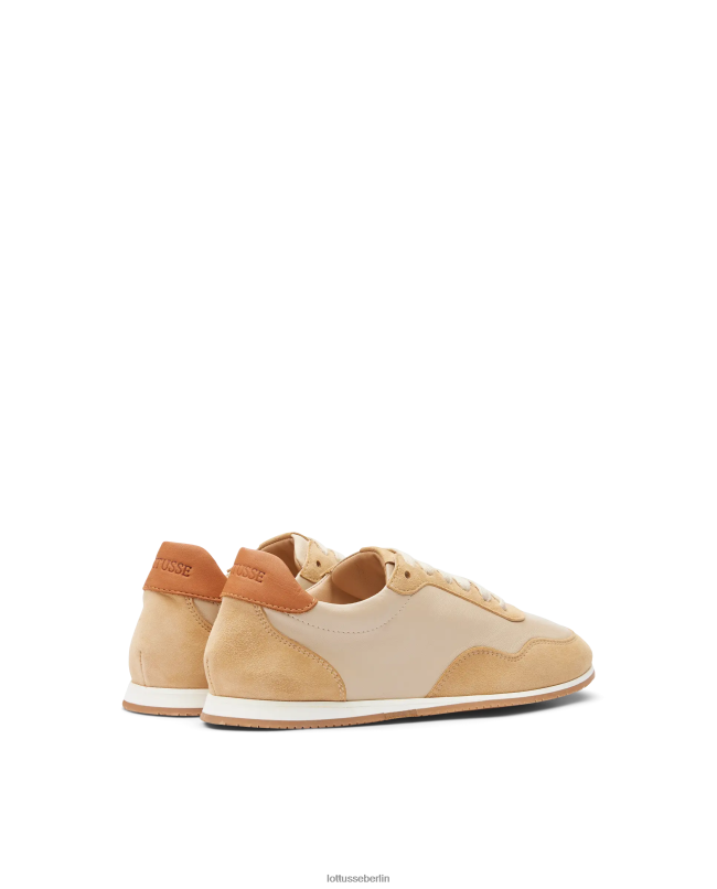 Lottusse Frauen Mancor-Sneaker aus Ziegenwildleder 22LP0298 Beige Schuhwerk