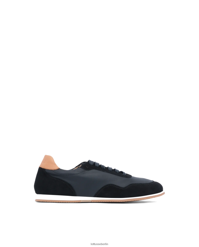 Lottusse Frauen Mancor-Sneaker aus Ziegenwildleder 22LP0299 Schwarz Schuhwerk