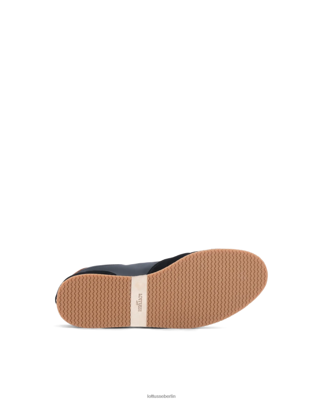 Lottusse Frauen Mancor-Sneaker aus Ziegenwildleder 22LP0299 Schwarz Schuhwerk