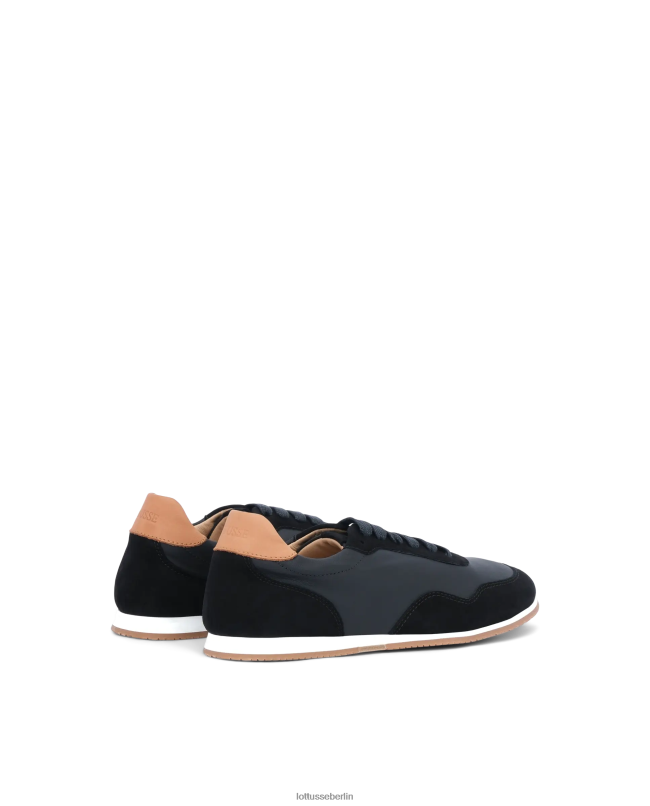 Lottusse Frauen Mancor-Sneaker aus Ziegenwildleder 22LP0299 Schwarz Schuhwerk