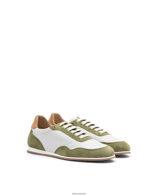 Lottusse Frauen Mancor-Sneaker aus Ziegenwildleder 22LP0300 olivgrün Schuhwerk