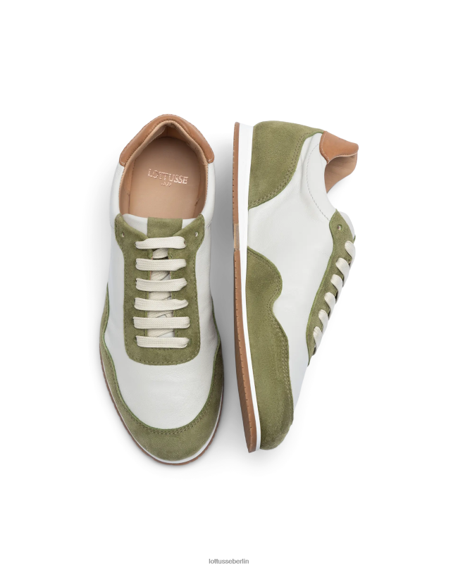 Lottusse Frauen Mancor-Sneaker aus Ziegenwildleder 22LP0300 olivgrün Schuhwerk