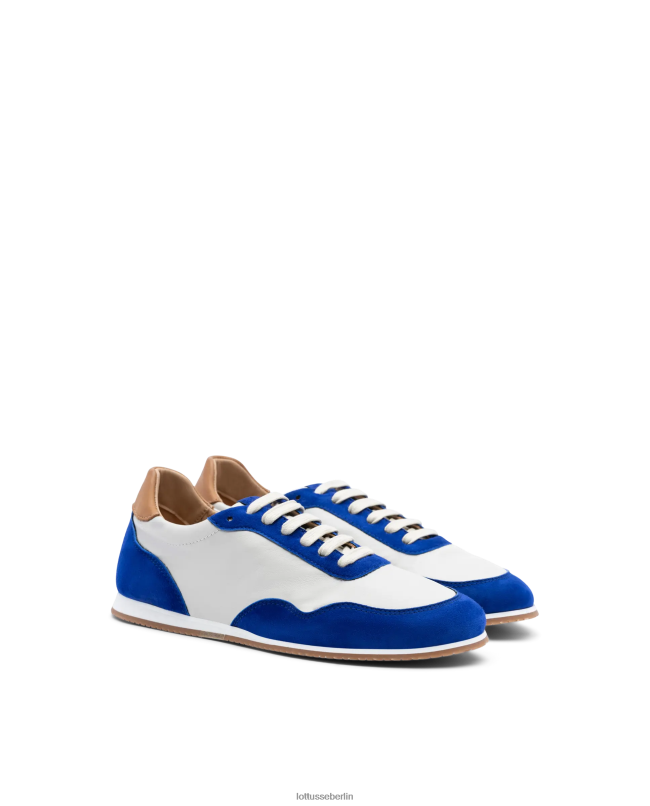 Lottusse Frauen Mancor-Sneaker aus Ziegenwildleder 22LP0301 Blau Schuhwerk