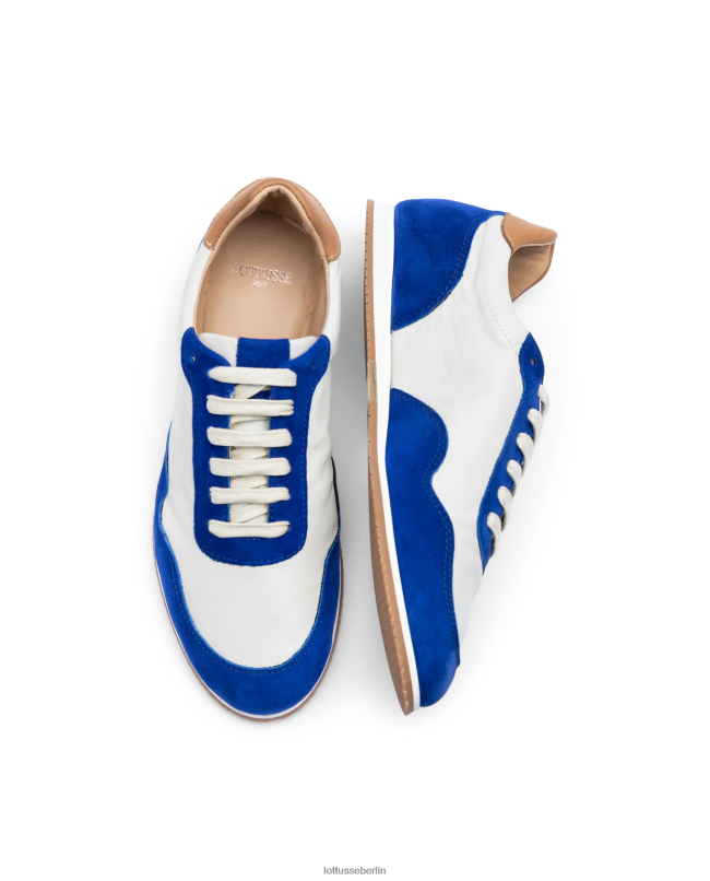 Lottusse Frauen Mancor-Sneaker aus Ziegenwildleder 22LP0301 Blau Schuhwerk