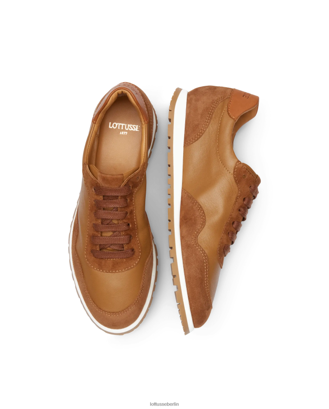 Lottusse Frauen Mancor-Sneaker aus Ziegenwildleder 22LP0413 braun Schuhwerk
