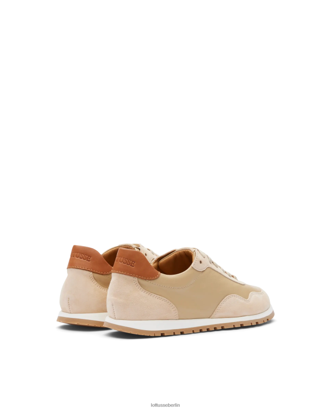 Lottusse Frauen Mancor-Sneaker aus Ziegenwildleder 22LP0415 Beige Schuhwerk
