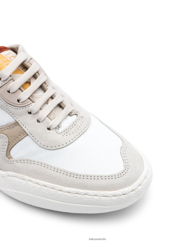 Lottusse Frauen Trotter-Sneakers aus Wildleder und Kalbsleder 22LP0418 cremefarben Schuhwerk