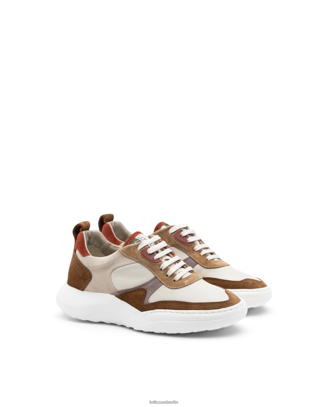 Lottusse Frauen Trotter-Sneakers aus Wildleder und Kalbsleder 22LP0419 Mehrfarben Schuhwerk