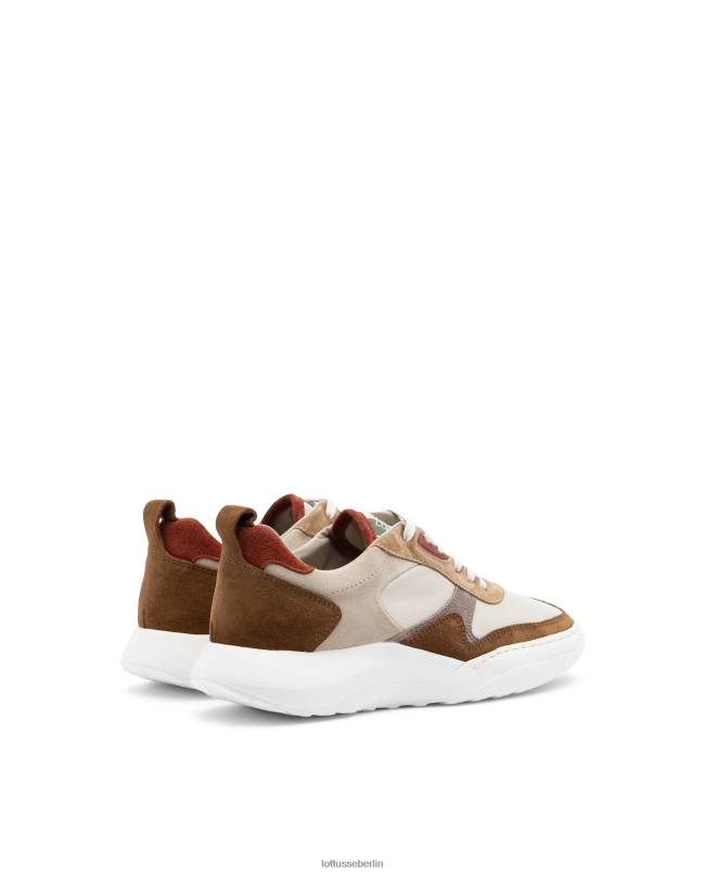 Lottusse Frauen Trotter-Sneakers aus Wildleder und Kalbsleder 22LP0419 Mehrfarben Schuhwerk