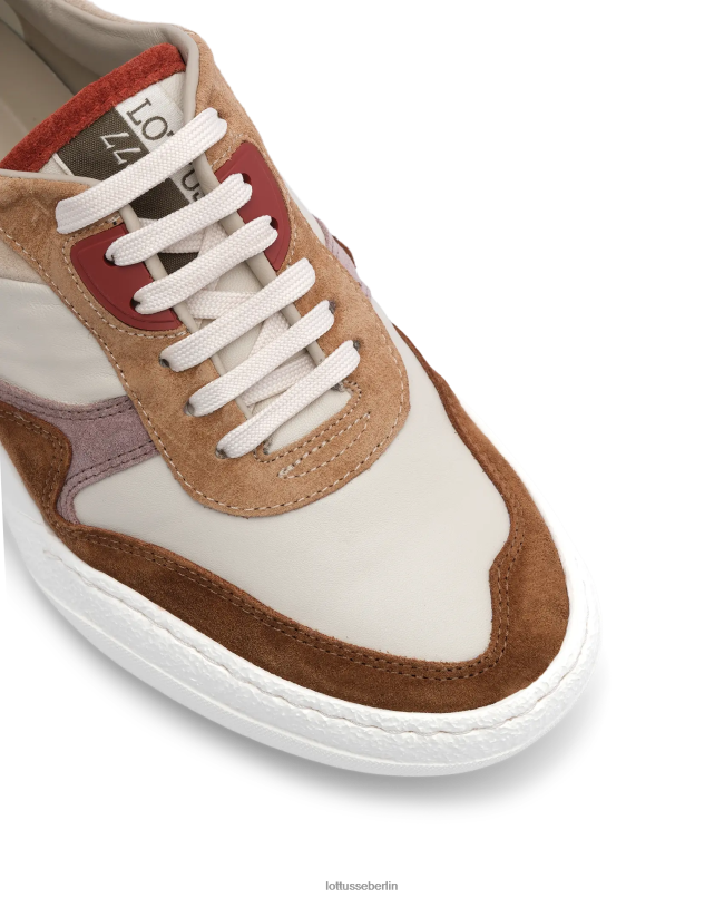 Lottusse Frauen Trotter-Sneakers aus Wildleder und Kalbsleder 22LP0419 Mehrfarben Schuhwerk